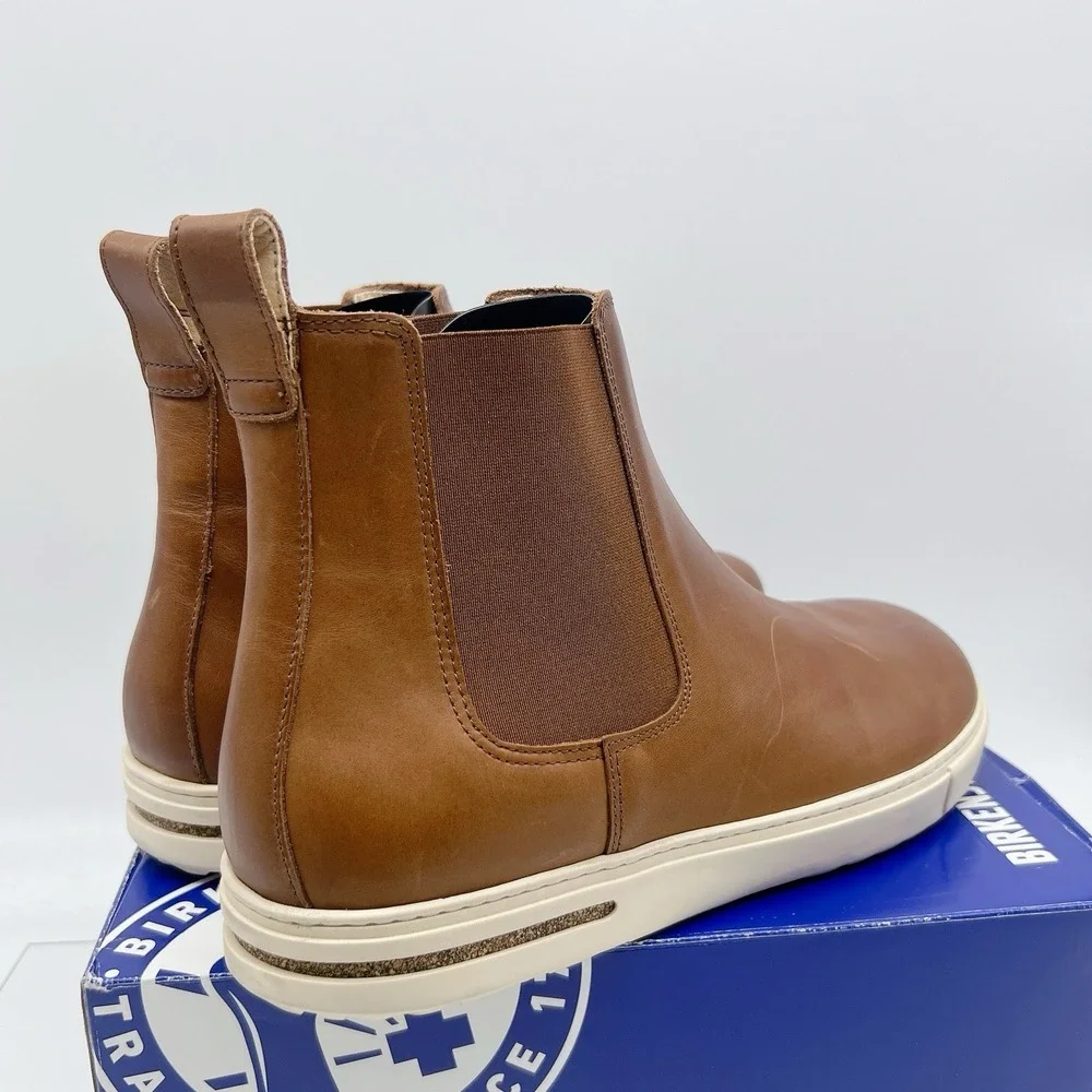 Birkenstock Men's Bend Chelsea Boots Pull On Brown Leather Size US 12 EU 45